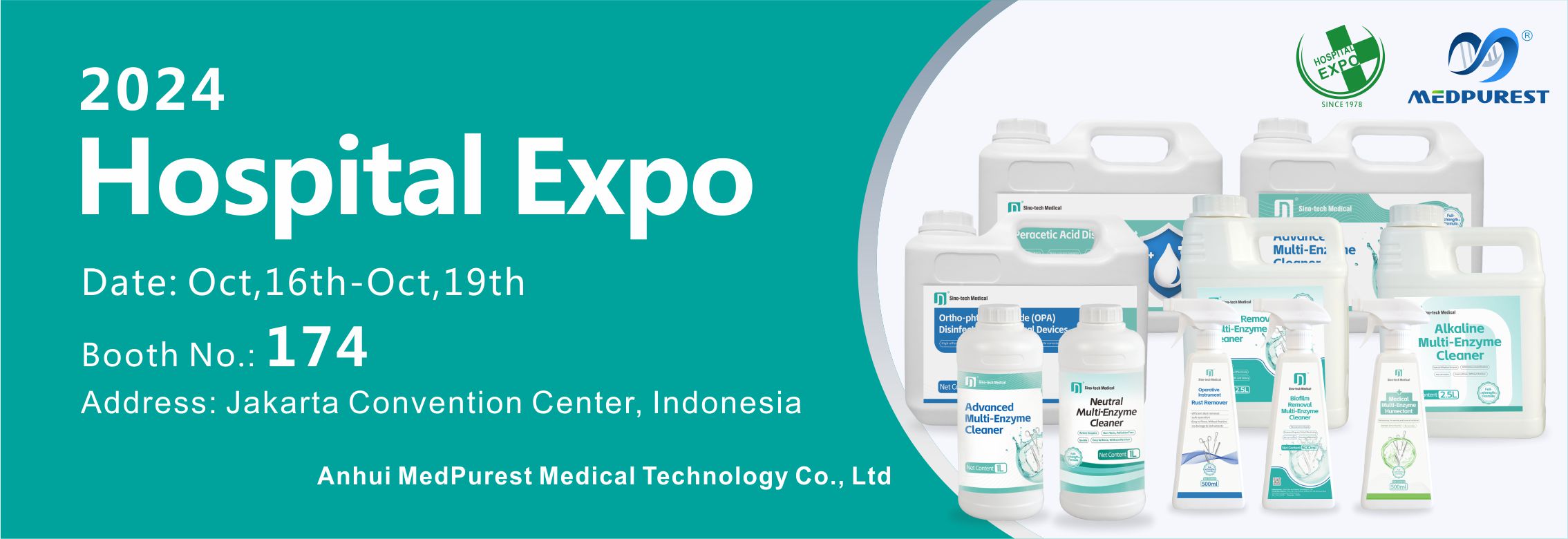 MedPurest invites you to meet at the 36th Indonesia International Hospital Medical Supplies Laboratory Pharmaceutical Exhibition in 2024!